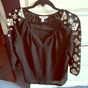 Black and White Blouse
